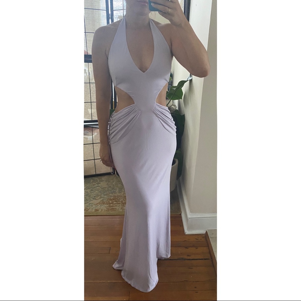 Jovani Cutout Gown Lavender
